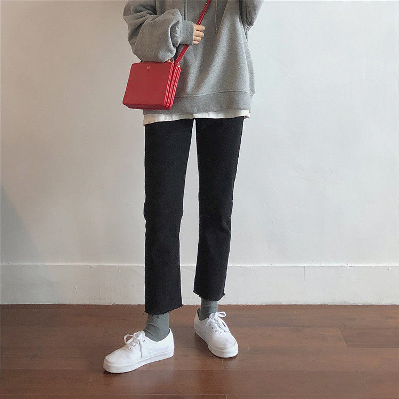 大码女裤黑色九分裤胖妹妹百搭宽松梨形身材显瘦直筒子,女装/女士精品,大码裤装,淘宝优惠券,粉丝福利购,淘宝优惠卷