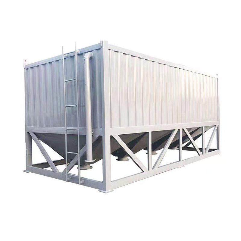 卧式水泥罐60T/100T/200T搅拌站罐仓石灰水泥粉煤灰免基础储存罐