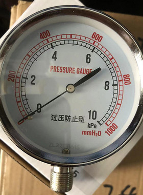 过压防止型膜盒压力表YE-1000-10KPA