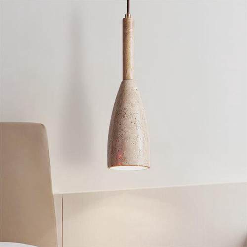 北欧餐厅吧台简约现代卧室床头单头石吊线创意酒瓶黄洞led小吊灯