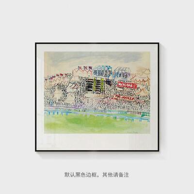 小众艺术画大师dufy装饰画水彩画客厅书房餐厅清新挂画风景线条