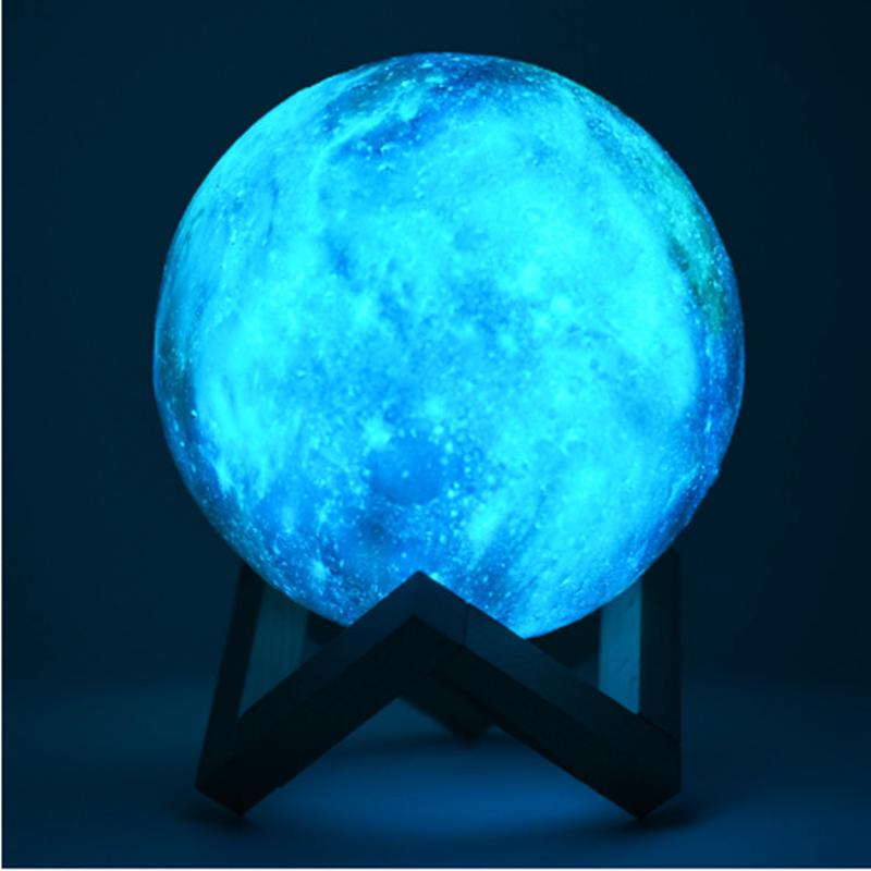 3d打印变幻亮灯夜灯充电2色触摸灯16色月