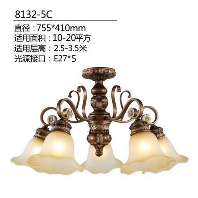 美式吊灯客厅灯欧式复古乡村别墅铁艺灯奢华简约大气卧室餐厅主灯