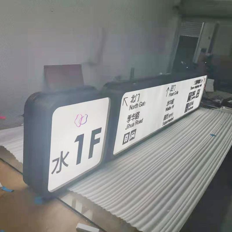商场地铁站指示牌楼梯口灯箱吊牌通道双面发光指示牌导视广告牌
