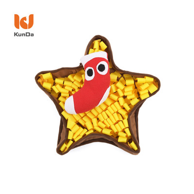 （老店新开促销）圣诞系列织带类宠物嗅闻垫猫狗防滑防噎食嗅嗅垫