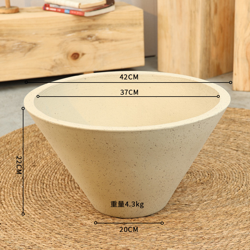 花盆泥镁欧美现代艺术客厅商场室内外落地复古清新特大型号绿植盆