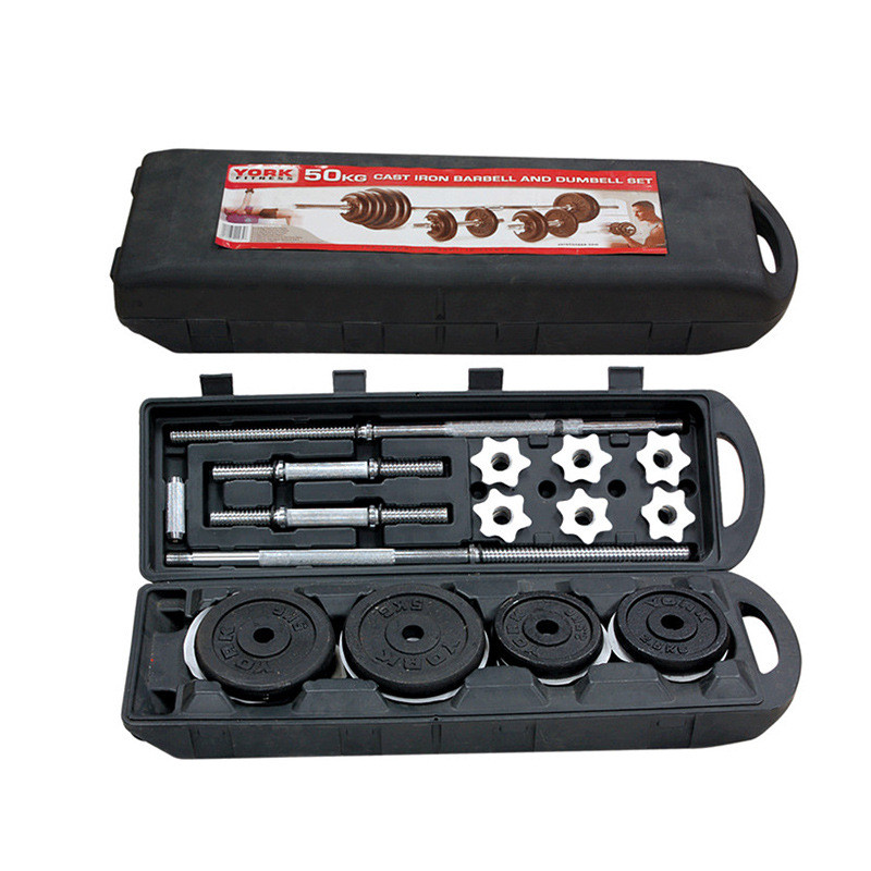 烤漆哑铃组合套装厂家直供健身房家用男女塑身50kg哑铃可拆卸哑铃