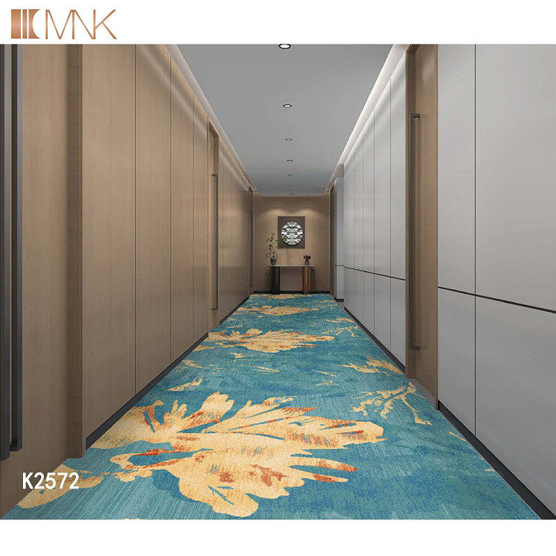 酒店地毯大走廊耐脏商用宾馆的过道宴会厅阻燃尼龙印花地毯羊毛毯
