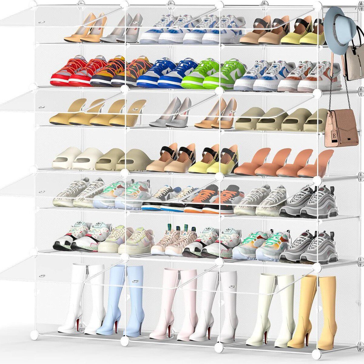 大容量鞋柜防尘防水收纳简易鞋盒欧美风简约塑料鞋柜厂家直销