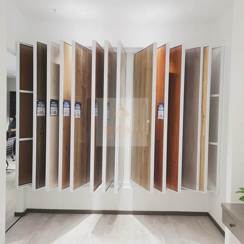 多功能金属木门色板木地板翻页展示架陶瓷样品展示柜展架翻转货架