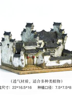 06ym中式古建筑摆件古风盆景造景小房子客厅装饰品禅意茶几