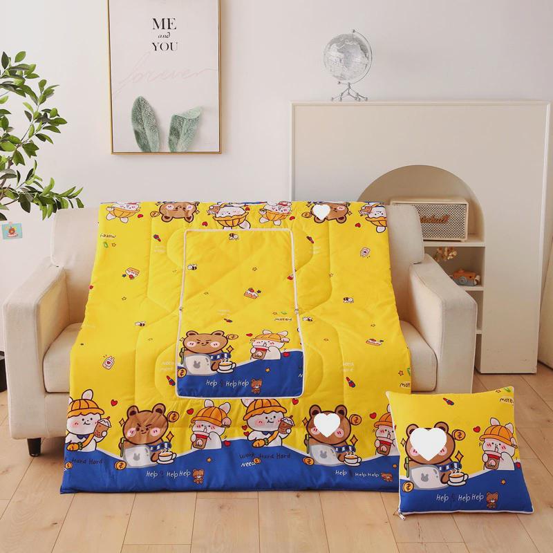 枕头靠垫被汽车折叠坐垫午睡子两用空调被腰靠抱枕被靠背沙发靠枕