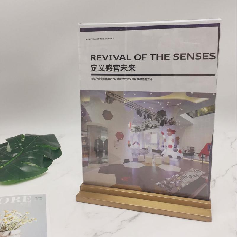 不锈钢底亚克力A3A4A5立式无边框双面广告牌宣传POP广告牌商用