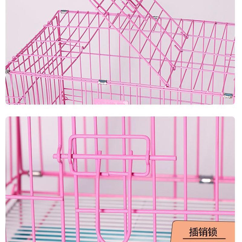 狗笼子泰迪博美中小型犬室内折叠铁丝狗笼二尺半三尺狗屋猫窝猫笼