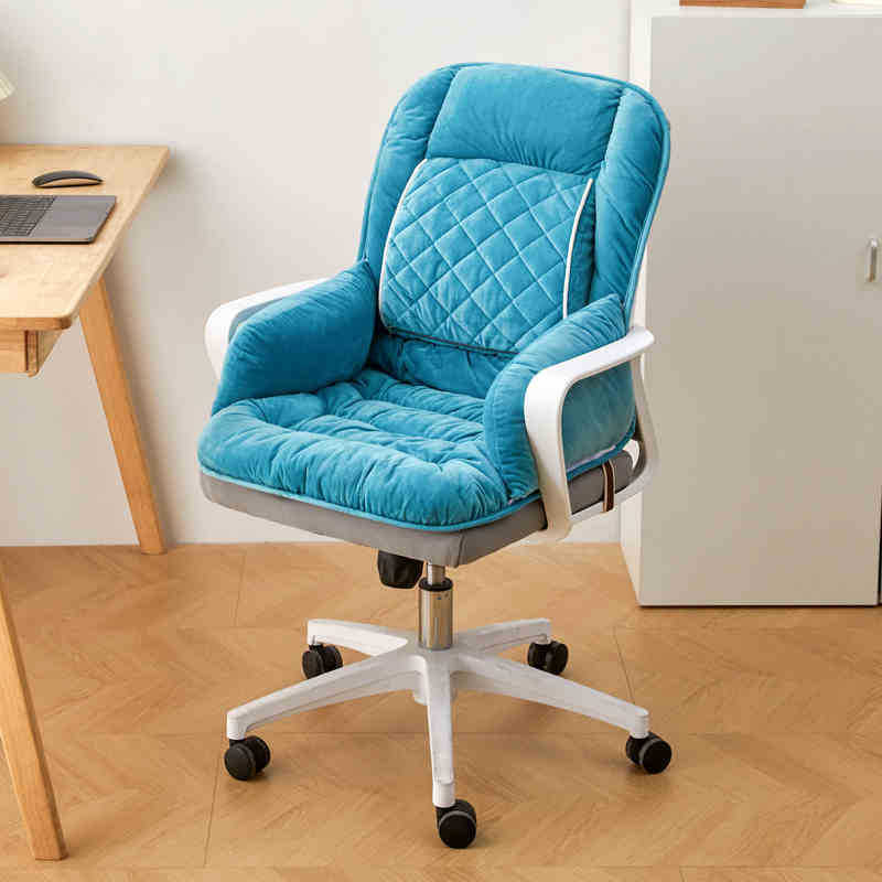 坐垫靠垫一体座垫久坐椅子办公室电加热冬季靠背护腰保暖加厚屁垫