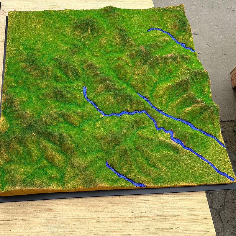 地形地貌模型微缩景观展示模型山形地脉图沙盘模型地形地貌模型