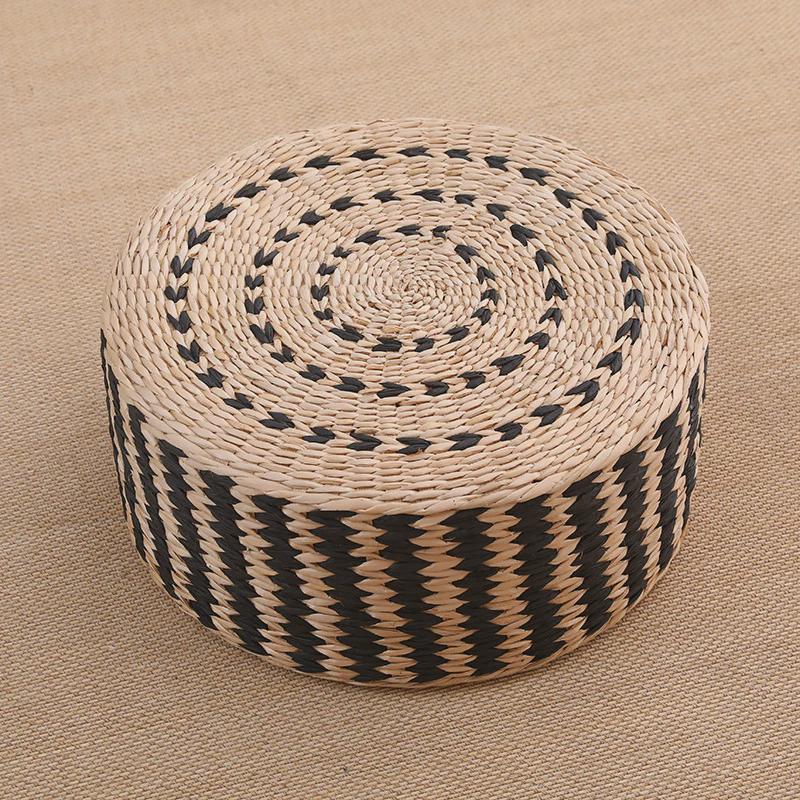 日式草编蒲团坐垫跪拜垫加厚圆形坐墩修禅打坐垫飘窗榻榻米茶室垫