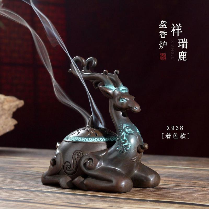 工厂直供创意家用熏香炉铜合金盘香炉大龙龟室内茶道仿古檀香炉