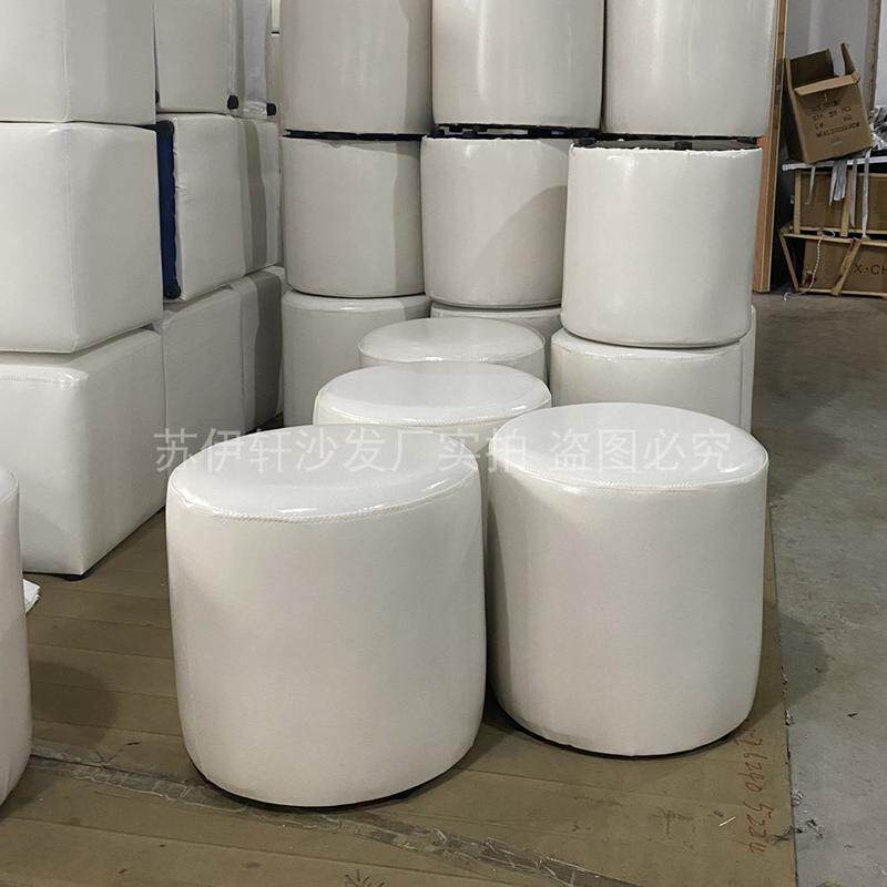 od59会展活动白色圆凳圆墩沙发凳凳子土司凳矮凳小皮凳婚礼车展4s