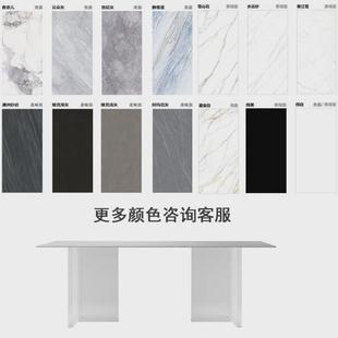 极简德利丰岩板餐桌小户型家用饭桌现代轻奢亚克力悬浮餐桌椅 意式