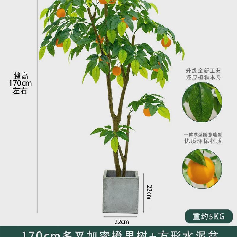 仿真柠檬树绿植盆栽植物服装店绿植橱窗装饰仿生假绿植橘子树