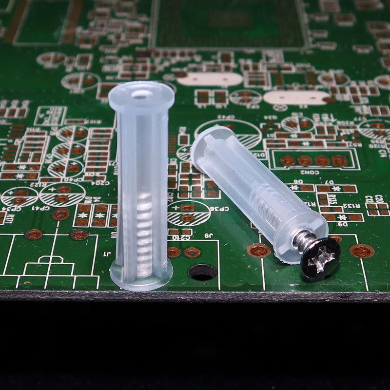 热销透明空心塑料胶柱绝缘隔离胶柱PC板隔离柱自攻螺丝间隔柱螺丝