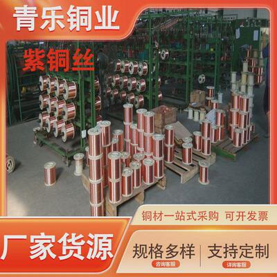 T2紫铜丝现货c10200无氧铜丝T1导电紫铜线裸铜线C1100软态红铜线