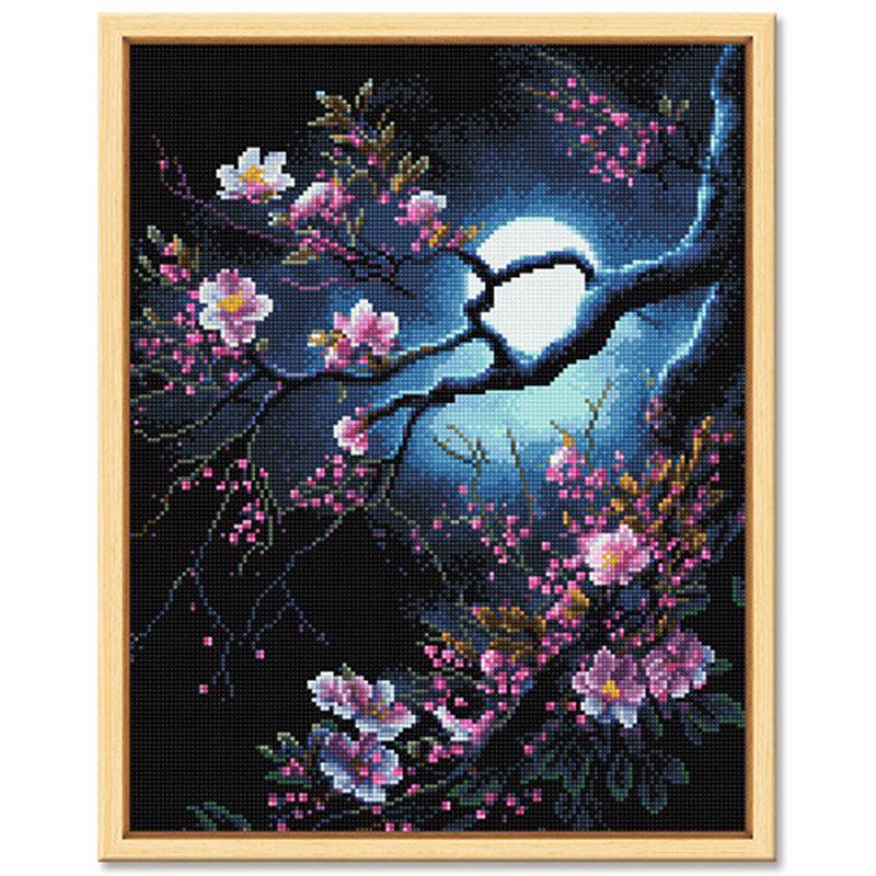 得艺DIY钻石画带框满钻手工钻石画 现代简约家居装饰实木框钻石画