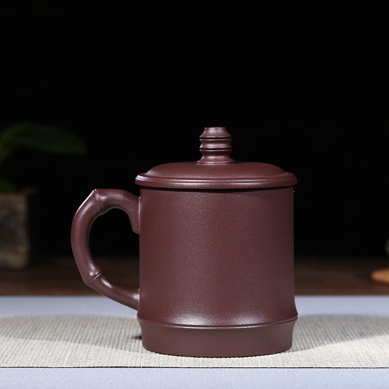 梅枝紫砂茶杯手绘紫砂办公杯宜兴暗香全手工茶具礼品厂家直销