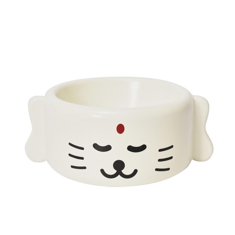 噗扑实验室喵咪陀佛宠物碗食盆猫碗狗碗陶瓷巴黑下防防打翻护脊椎