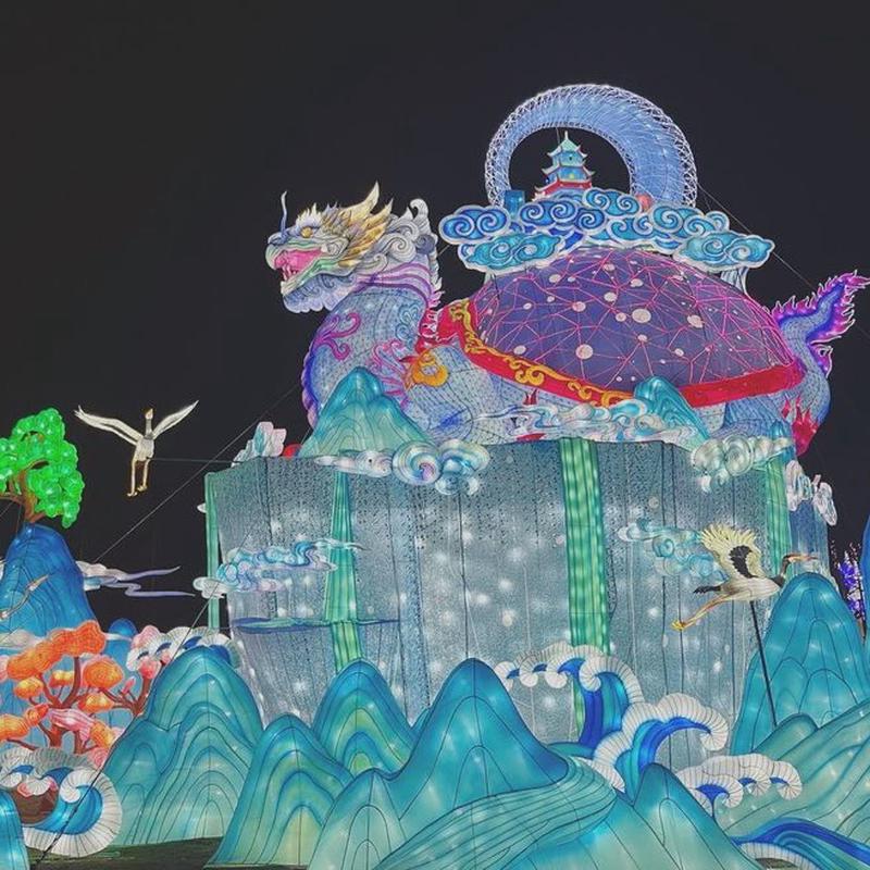 大型自贡彩灯山海经系列花灯户外不夜城装饰春节元宵节灯笼接定制