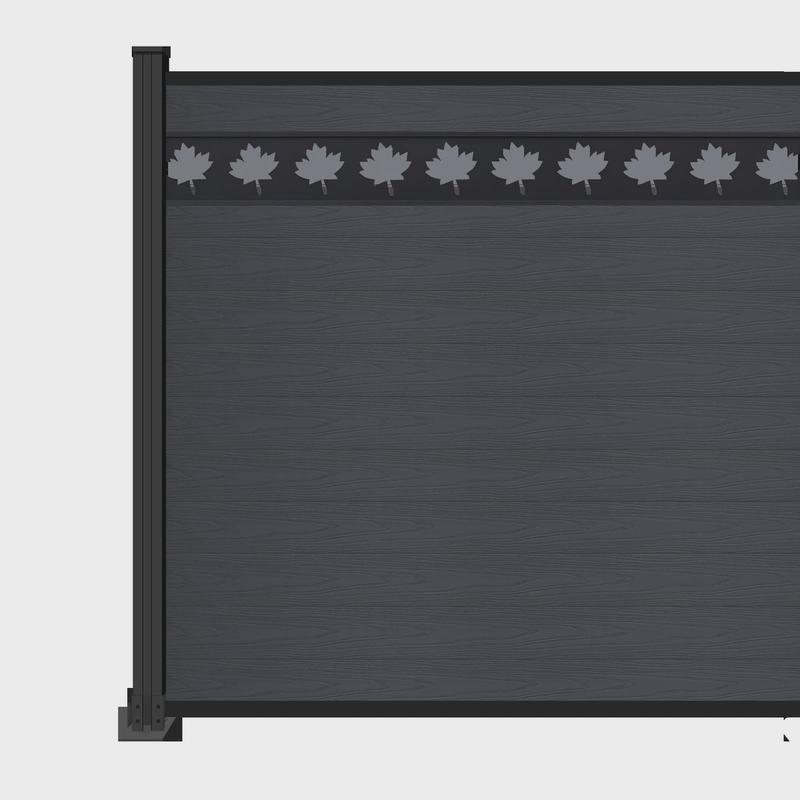 塑木可栅栏二代共挤铝合金围栏户外雕花围栏定制庭院遮挡木塑围栏