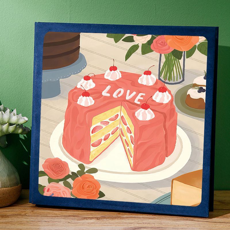 diy可写字插页式56寸相册毕业家庭成长手工本影集情侣恋爱纪念册