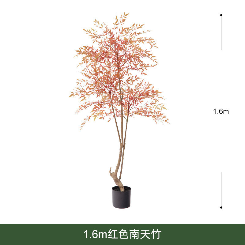 仿真植物绿植批发盆栽大型南天竹假绿植批发装饰客厅假树仿真树