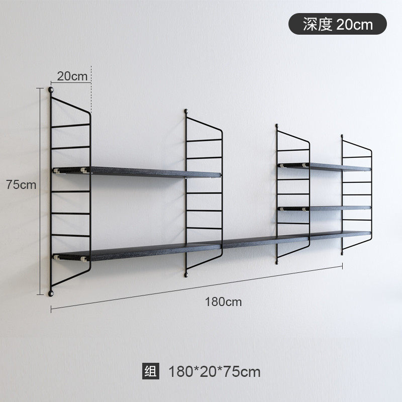 15n墙上置物架铁艺免打孔客厅电视墙面装饰架子床位置物隔板挂壁,收纳整理,整理架/置物架/收纳架,淘宝优惠券,粉丝福利购,淘宝优惠卷