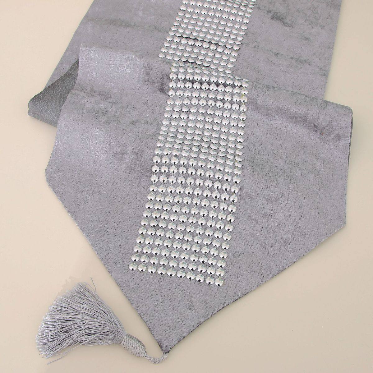 欧式风时尚高档大气简约现代桌旗桌布镶银钻高贵奢华酒店床尾巾