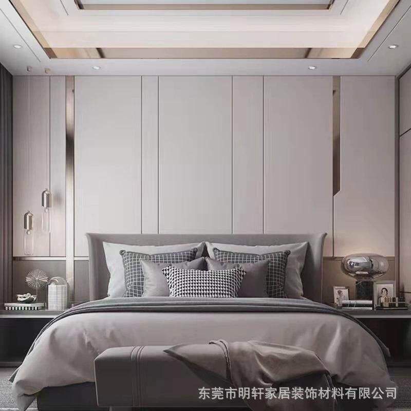 加工电视背景墙卧室实木装饰线条背景墙中式背景墙软包定制硬包