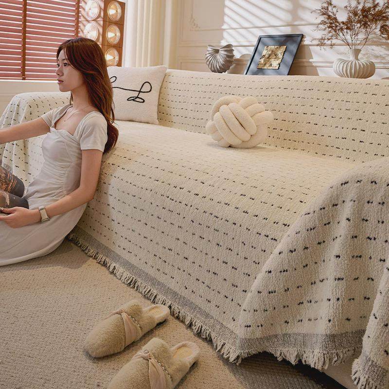 工厂直销奶油风秋冬季沙发盖布四季通用全包万能整张沙发盖毯巾,居家布艺,沙发垫,淘宝优惠券,粉丝福利购,淘宝优惠卷