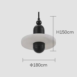 北欧轻奢极简风格 天然云石吊灯餐厅卧室吊线吧台灯床头小吊灯