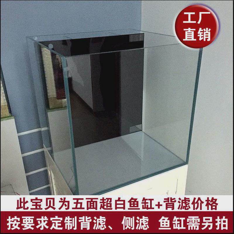 背金晶超白玻璃草缸海水缸超白鱼缸滤侧滤缸实物图