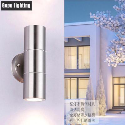 户外壁灯室外防水双头上下照gu10灯头不锈钢壁挂庭院外墙别墅灯具