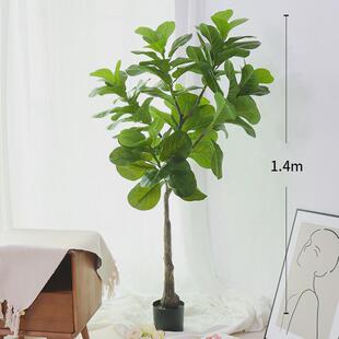 商场琴叶榕仿真琴叶无花果树室内仿真绿植大型造景摆件落地装饰
