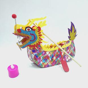 手工春节龙年创意非遗新年龙灯龙舟灯笼铁艺骨架布龙手提道具灯笼