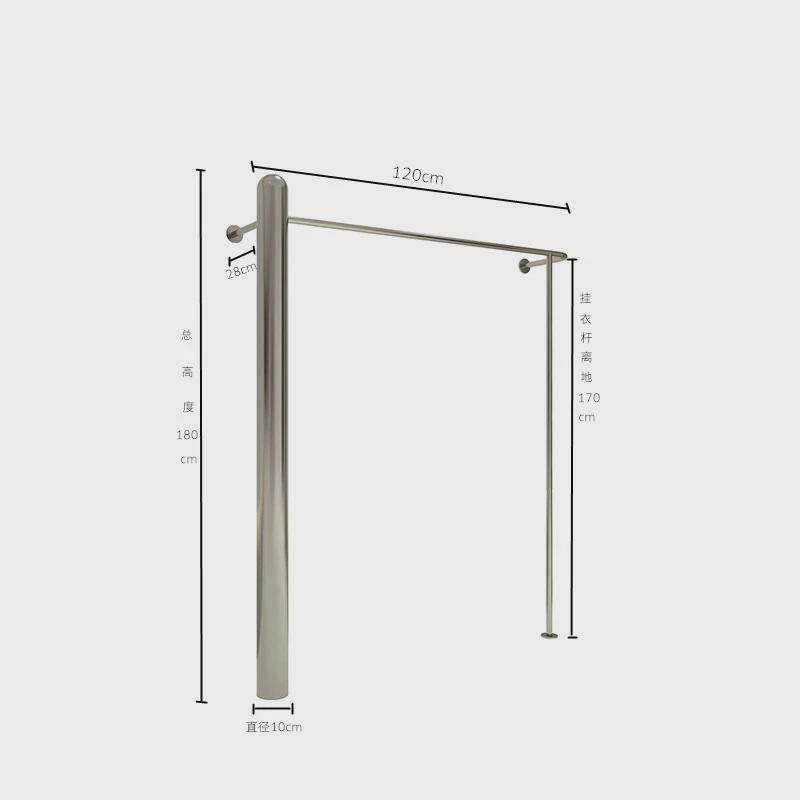 女服装店展示架墙ins服装店挂衣架上不锈钢陈列货架异型侧挂架子