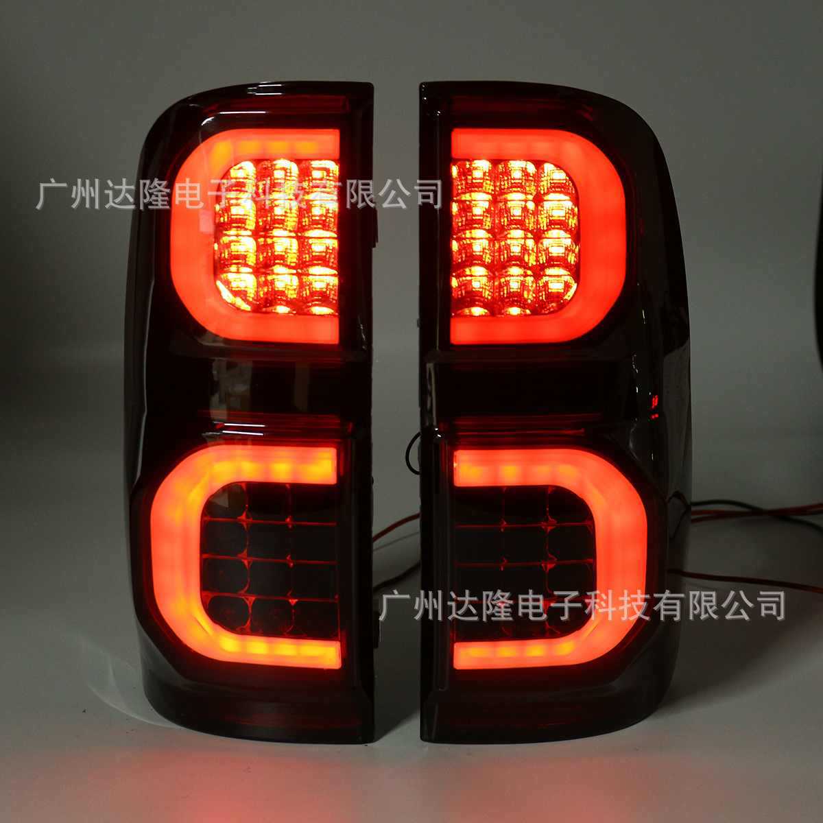 适用于04-15年海拉克斯Vigo尾灯 HILUX VIGO改装LED尾灯 熏黑款