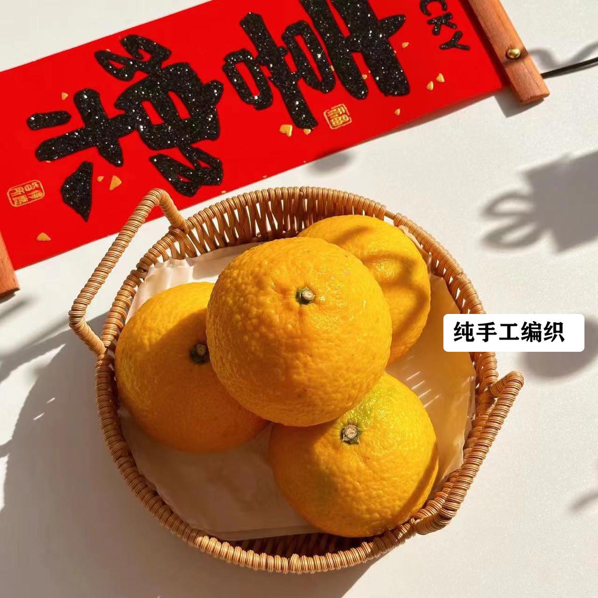 仿藤编收纳筐手提面包点心盘水果筐零食糖果面包篮馒头圆形收纳盘