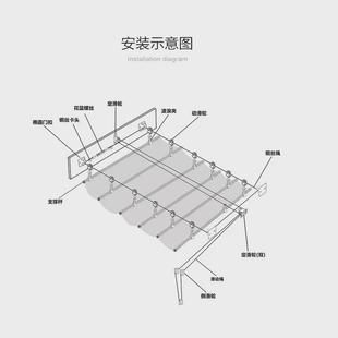 幼儿园泳池户外天幕电动伸缩操场遮阳帘游乐园波浪式折叠遮阳帘