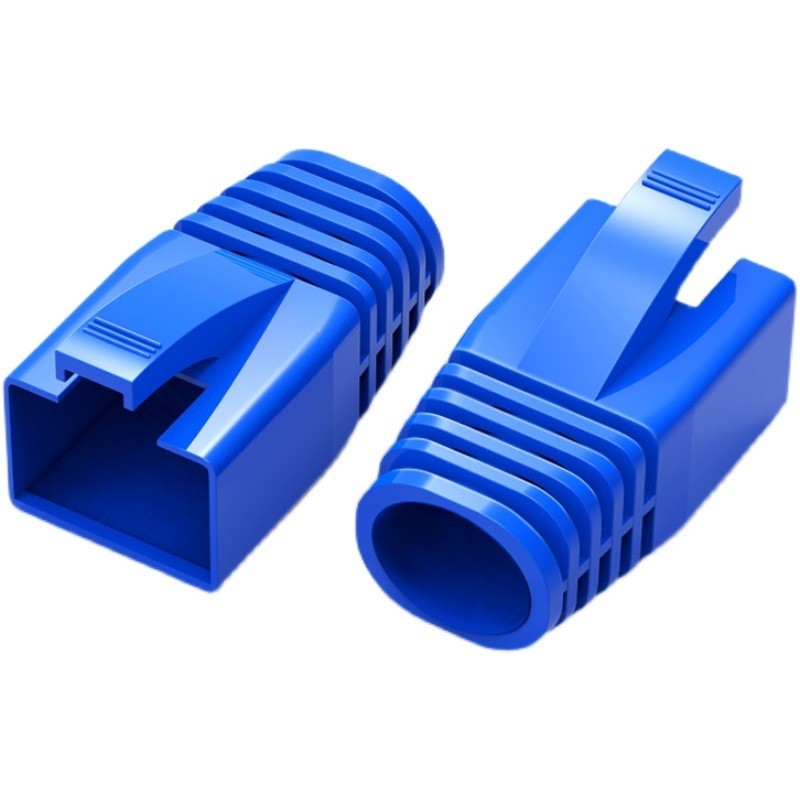 rj45胶保护套彩色水晶头护套0.6-0.65mm8p8c水晶头水晶头套