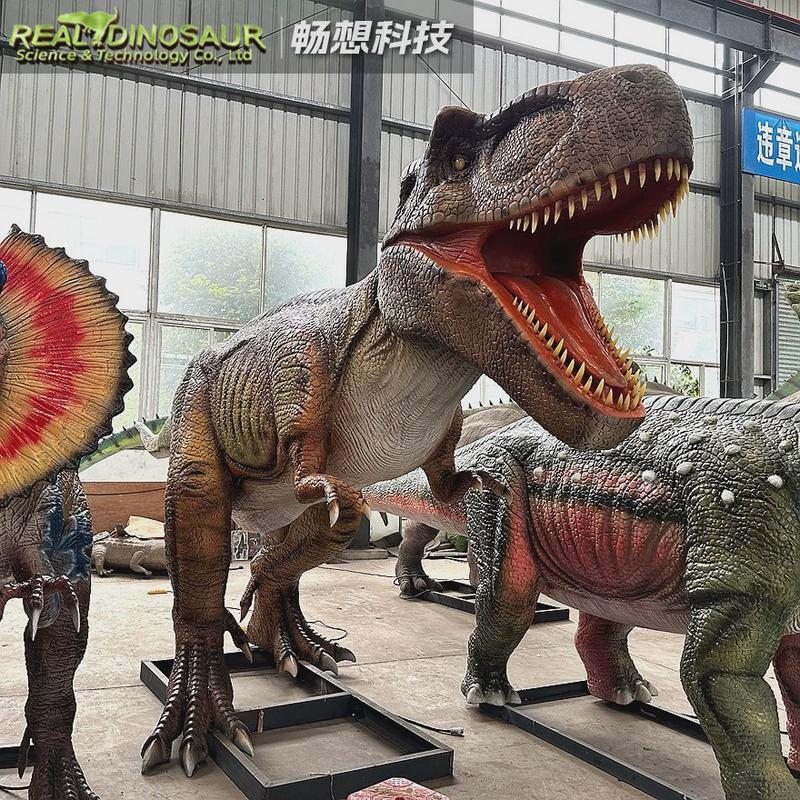 景区文旅公园仿真恐龙模型儿童乐园硅胶大型机电仿真恐龙制作