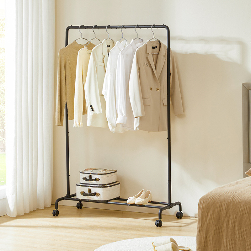 加粗晾衣家用挂衣架落地式卧室内简易架杆阳台移动晒衣服收纳架子